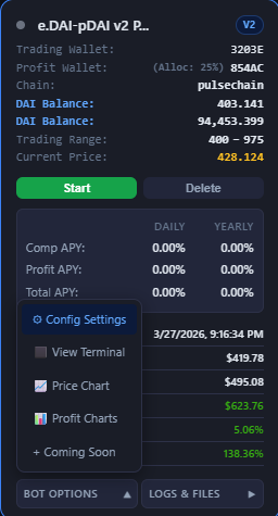 Config via Bot Options