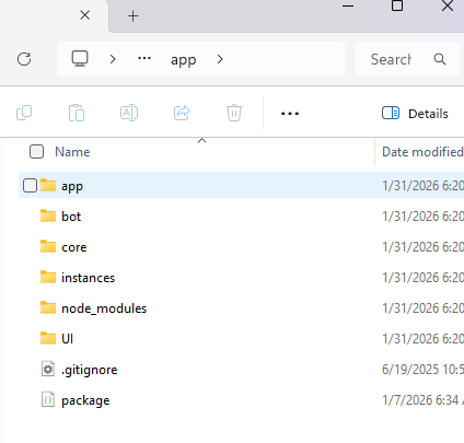 Instances folder